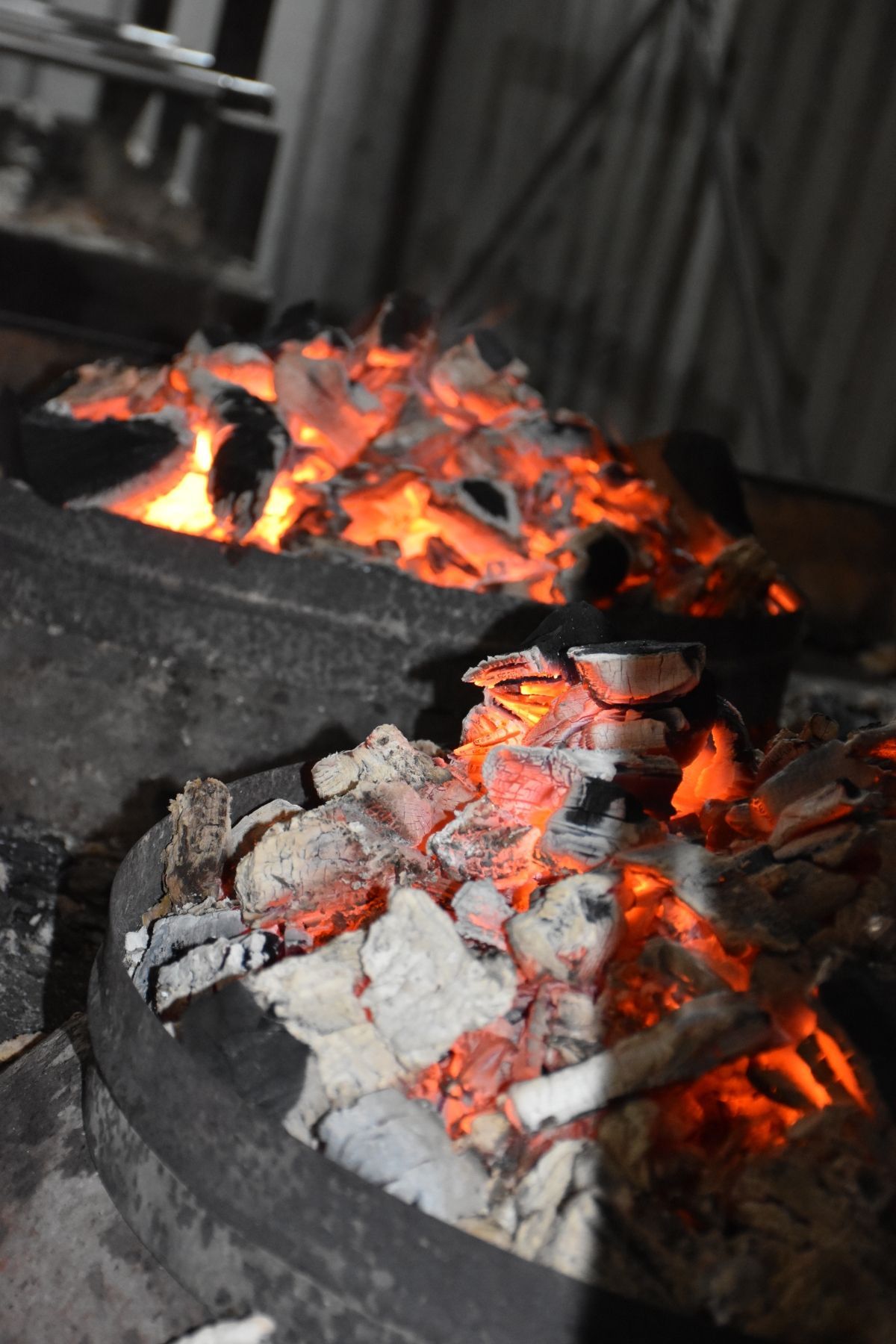 Homemade veal baked under the bell (peka) - slow cooked on charcoal