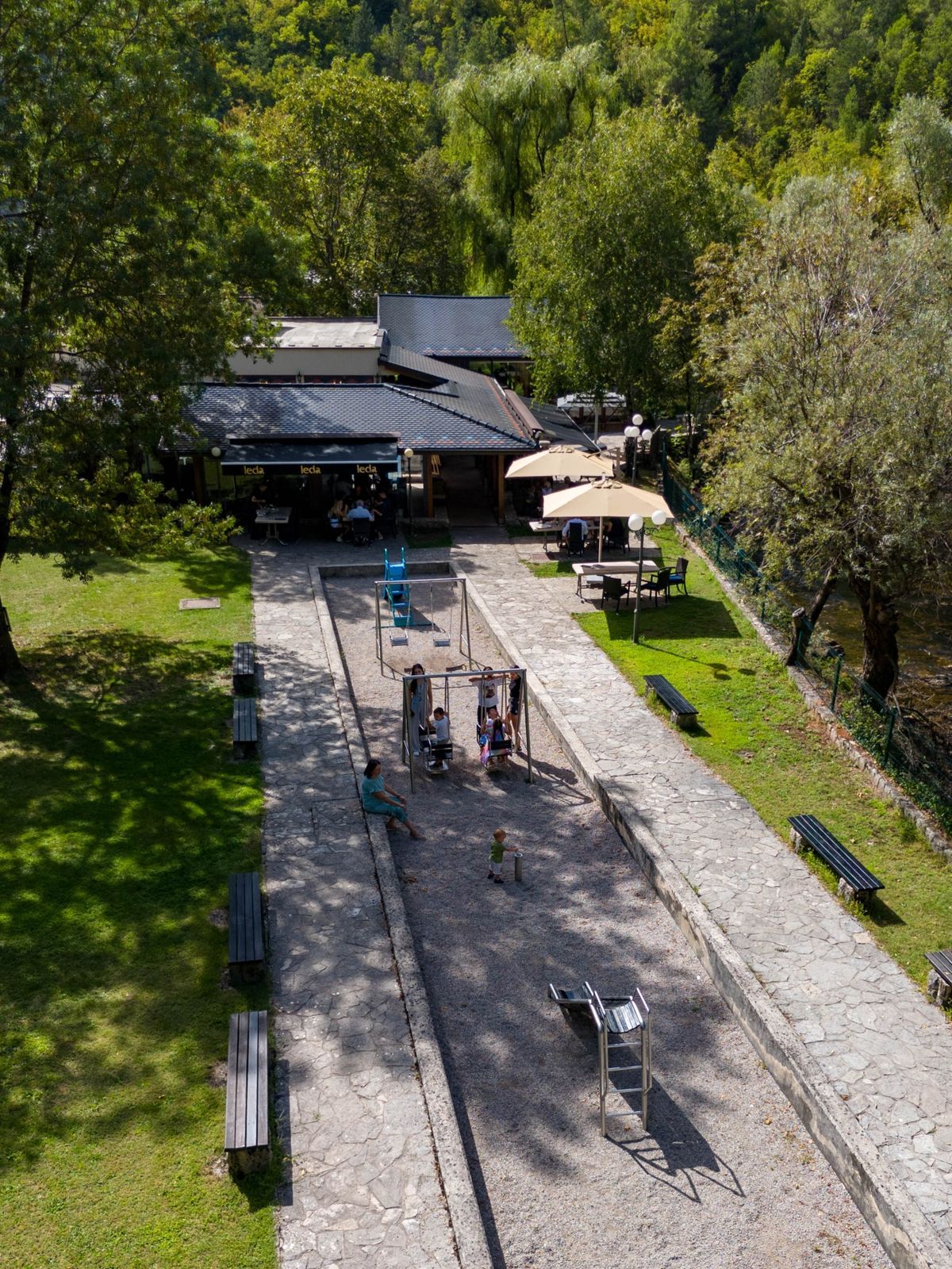Aerial view of the stunning Borak canyon and the Lištica river source